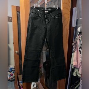 Levi’s Eco 553 Mid Rise Boot jeans, black, size 6/28